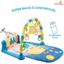 Tapete De Atividades Pra Bebe Com Piano Musical USB ou Pilha - Color Baby