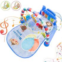 Tapete de Atividades Sensorial para Bebê 5 Mobiles e Piano Musical com Som e Luzes - ATENTU