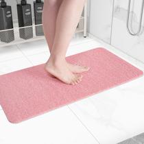 Tapete de banheira antiderrapante Hargiis Fast Drying Anti Slip Pink