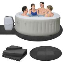 Tapete de banheira de hidromassagem GOOFCXO 196cm redondo de 1,3 cm de espessura Tapete de banheira de hidromassagem GOOFCXO 196cm redondo de 1,3 cm de espessura