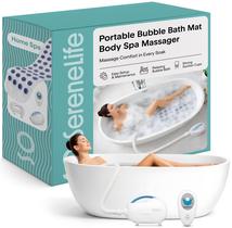 Tapete de Banheira SereneLife com Massagem de Bolhas, Impermeável, 120 x 36 cm