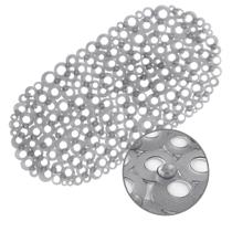 Tapete de banheira WELTRXE oval antiderrapante Grey Bubbles 70x35cm Tapete de banheira WELTRXE oval antiderrapante Grey Bubbles 70x35cm