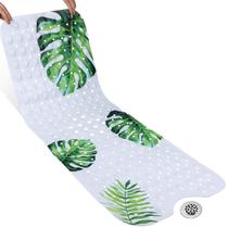 Tapete de banheira Yimobra Non Slip Extra Long 100x40cm Monstera