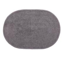 Tapete de Banheiro Algodão Oval Vizapi Hindu 40x60cm Cinza Tapete de Banheiro Algodão Oval Vizapi Hindu 40x60cm Cinza