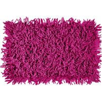 Tapete De Banheiro Algodão Retangular Vizapi Thane 50X80Cm Rosa Magenta