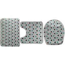 Tapete De Banheiro Allegra Com 3 Peças 40 x 57 Cm