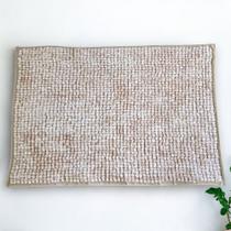 Tapete de Banheiro Antiderrapante 40x60cm Retangular Shaggy Felpudo Bolinhas Super Absorvente