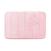 Tapete De Banheiro Antiderrapante Emborrachado Macio Super Soft Camesa Rosa 60x40cm