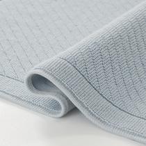 Tapete de banheiro Arkwright 100% algodão de alta absorção azul 43x61cm