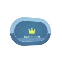 Tapete De Banheiro Borracha Absorvente Antiderrapente 60 cm Cor:Azul Tapete De Banheiro Borracha Absorvente Antiderrapente 60 cm Cor:Azul