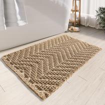 Tapete de banheiro BULULOM Boho Bath Rug Brown 45x75cm Tapete de banheiro BULULOM Boho Bath Rug Brown 45x75cm