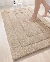 Tapete de banheiro DEXI Tapete de banho absorvente extra macio 60x110cm bege