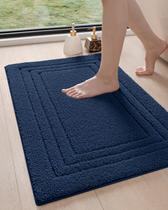 Tapete de banheiro DEXI Tapete de banho absorvente ultramacio 90x60cm Navy