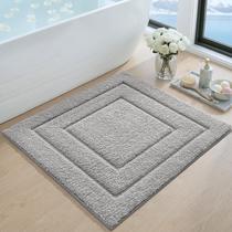 Tapete de banheiro DEXI Tapete de banho antiderrapante lavável 65x65cm cinza claro