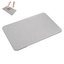 Tapete de banheiro em terra diatomácea antiderrapante secagem rápida cinza tuut Tapete de banheiro em terra diatomácea antiderrapante secagem rápida cinza tuut