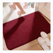 Tapete de banheiro Entrada Porta em tecido coralina com enchimento de espuma absorvente antiderrapante