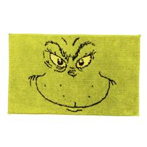 Tapete de banheiro Franco Grinch 53x86 cm de pelúcia antiderrapante