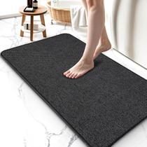 Tapete de banheiro HOMTEB 48x76cm Antiderrapante Absorvente Preto Tapete de banheiro HOMTEB 48x76cm Antiderrapante Absorvente Preto