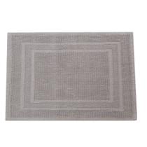 Tapete de Banheiro Jacquard Retangular Vizapi Mykonos 50x70cm Cinza Gris