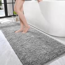Tapete de banheiro LOCHAS Cinza Microfibra 60x180cm Absorvente Tapete de banheiro LOCHAS Cinza Microfibra 60x180cm Absorvente