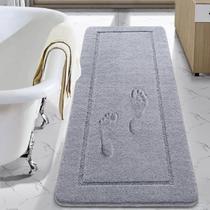 Tapete de banheiro LOCHAS Luminous Non Slip 60x150cm Cinza claro Tapete de banheiro LOCHAS Luminous Non Slip 60x150cm Cinza claro