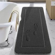 Tapete de banheiro LOCHAS Luminous Non Slip 60x150cm cinza escuro Tapete de banheiro LOCHAS Luminous Non Slip 60x150cm cinza escuro