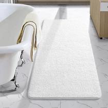 Tapete de banheiro LOCHAS Luxury Shaggy Bath Mat 60x110cm branco Tapete de banheiro LOCHAS Luxury Shaggy Bath Mat 60x110cm branco
