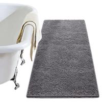 Tapete de banheiro LOCHAS Luxury Shaggy Bath Mat 60x120cm cinza Tapete de banheiro LOCHAS Luxury Shaggy Bath Mat 60x120cm cinza
