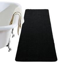 Tapete de banheiro LOCHAS Luxury Shaggy Bath Mat 60x120cm preto Tapete de banheiro LOCHAS Luxury Shaggy Bath Mat 60x120cm preto