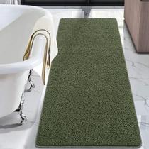Tapete de banheiro LOCHAS Luxury Shaggy Bath Mat 60x150cm verde oliva Tapete de banheiro LOCHAS Luxury Shaggy Bath Mat 60x150cm verde oliva