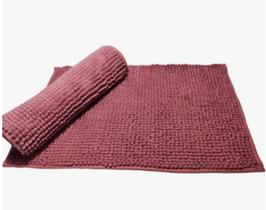 Tapete De Banheiro Macarrãozinho Bolinha Antiderrapante Cor Rosé Liso - 38x58 Cm Tapete De Banheiro Macarrãozinho Bolinha Antiderrapante Cor Rosé Liso - 38x58 Cm