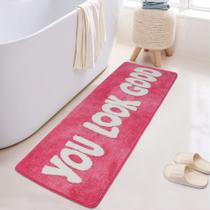 Tapete de banheiro Oturgor You Look Good Runner 40x120cm rosa Tapete de banheiro Oturgor You Look Good Runner 40x120cm rosa