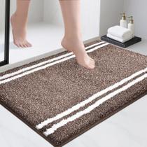 Tapete de banheiro PURRUGS antiderrapante superabsorvente 60x90cm marrom Tapete de banheiro PURRUGS antiderrapante superabsorvente 60x90cm marrom