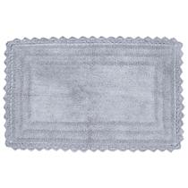 Tapete de Banheiro RAJRANG em Crochê de Algodão Cinza 86x53 cm Tapete de Banheiro RAJRANG em Crochê de Algodão Cinza 86x53 cm