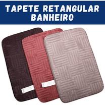 Tapete de Banheiro Retangular Relevo Geométrico 60x40cm Sortida Tapete de Banheiro Retangular Relevo Geométrico 60x40cm Sortida