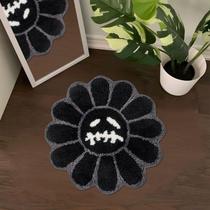 Tapete de banheiro Shovagy Trippy Happy Face Gothic Skull 60x90cm Tapete de banheiro Shovagy Trippy Happy Face Gothic Skull 60x90cm