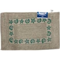 Tapete De Banheiro Slim Algodão 40x60cm Conchas Verdes Tapete De Banheiro Slim Algodão 40x60cm Conchas Verdes