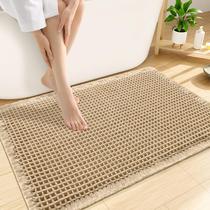 Tapete de Banheiro Smiry 76x51cm Macio Absorvente Antiderrapante Marrom