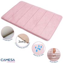 Tapete de Banheiro Super Soft 60x40cm Rosa Claro - Camesa Tapete de Banheiro Super Soft 60x40cm Rosa Claro - Camesa