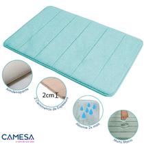Tapete de Banheiro Super Soft 60x40cm Verde Água - Camesa