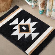 Tapete de banheiro TANVILL Boho Bath Mat Non Slip Black 45x60cm Tapete de banheiro TANVILL Boho Bath Mat Non Slip Black 45x60cm