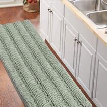 Tapete de banheiro Turquesa Shaggy Chenille Microfiber Sage 150x50cm