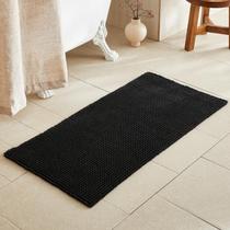 Tapete de banheiro TYUU Waffle Bath Mat, antiderrapante, 120x60cm, preto Tapete de banheiro TYUU Waffle Bath Mat, antiderrapante, 120x60cm, preto