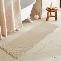 Tapete de banheiro TYUU Waffle Runner bege pálido 180x60cm antiderrapante Tapete de banheiro TYUU Waffle Runner bege pálido 180x60cm antiderrapante