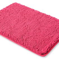 Tapete de Banheiro Yeaban Chenille Rosa Pink - 43x60cm