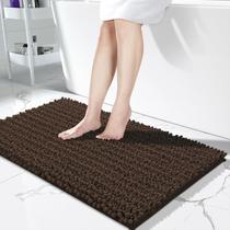 Tapete de banheiro Yimobra Long Antiderrapante Lavável 112x61cm Marrom Tapete de banheiro Yimobra Long Antiderrapante Lavável 112x61cm Marrom