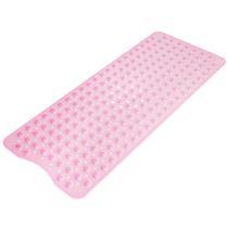 Tapete de banho AmazerBath Non Slip 101,6 x 40,64 cm para banheira rosa transparente