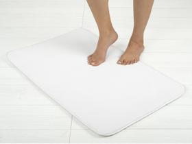 Tapete de banho American Soft Linen 53x81 cm branco antiderrapante