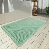 Tapete de banho AMOAMI Waffle Super Absorvente Antiderrapante 43x60cm Sage