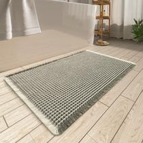 Tapete de banho AMOAMI Waffle Super Absorvente Antiderrapante 50x80cm